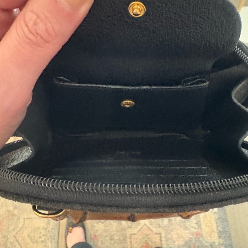Gucci Black Suede Mini Dome Bag with Bamboo Handles - Picture 11 of 14